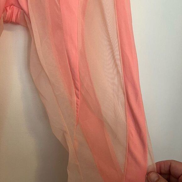 SWANK Pink Sheer Leggings - Picture 2 of 5